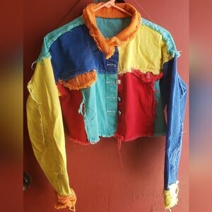 Colorblock Denim Jacket